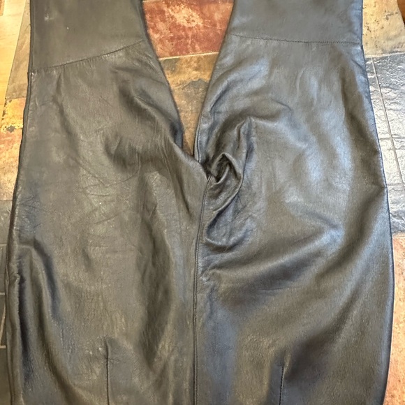 ZEBRA Vtg 100% Leather Pants-Black-Women Size 8/10 Lined-Made in Canada - Picture 5 of 8